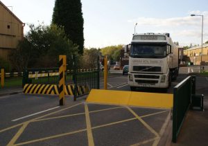 blocker stopping lorry