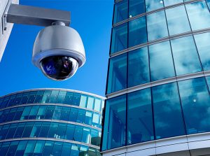 CCTV camera with high rise buildings