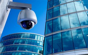 fire and security systems cctv camera with high rise buildings