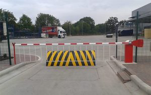 gates barriers shutters barrier with lorry ultimate fire and security