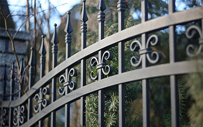 gates barriers shutters black metal fencing