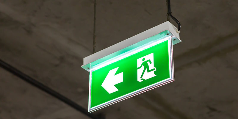 Emergency Lighting Sign Ultimate Fire & Security